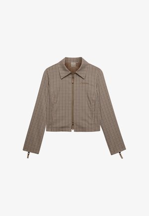 Bench, BENCH X SUPERDRY & CO BENCH DOUBLE ZIP COLLARED CHECK JACKET - Lichte jas - light moody check dune