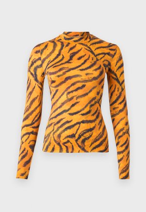 TIGER PRINTED HIGHNECK  - Camisola de manga comprida - medium orange