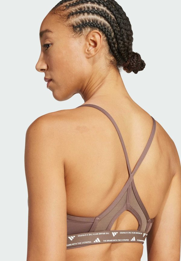 3STRIPES - Light support sports bra - earth strata3