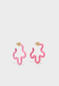 ASYMMETRICAL FLOWER EARRINGS  - Earrings - pink