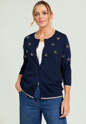 IN COMFORT RICAMATO A MANO - Strickjacke - blu