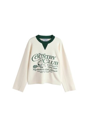 Next, REGULAR FIT - LONG SLEEVE CREW NECK SWEATSHIRT . - Jersey de punto - ecru green snoopy licence