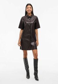 VILA VIELANA - Abito a camicia - coffee bean