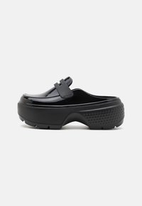 Crocs STOMP HIGH SHINE LOAFER UNISEX - Ciabattine con tacco - black