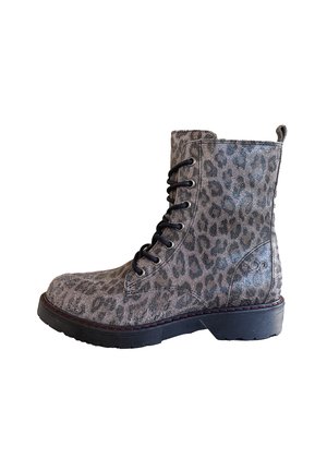 Enkellaarsjes met plateauzool - leopardo elmwood