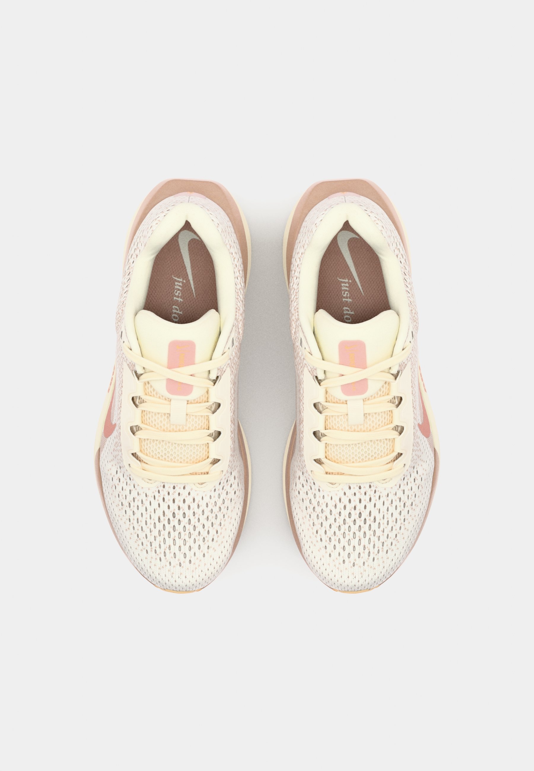 nike white and rose gold shoes