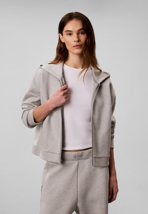 Calvin Klein, PERFORMANCE ZIP-THRU HOODY - Суитшърт с цип - grey heather