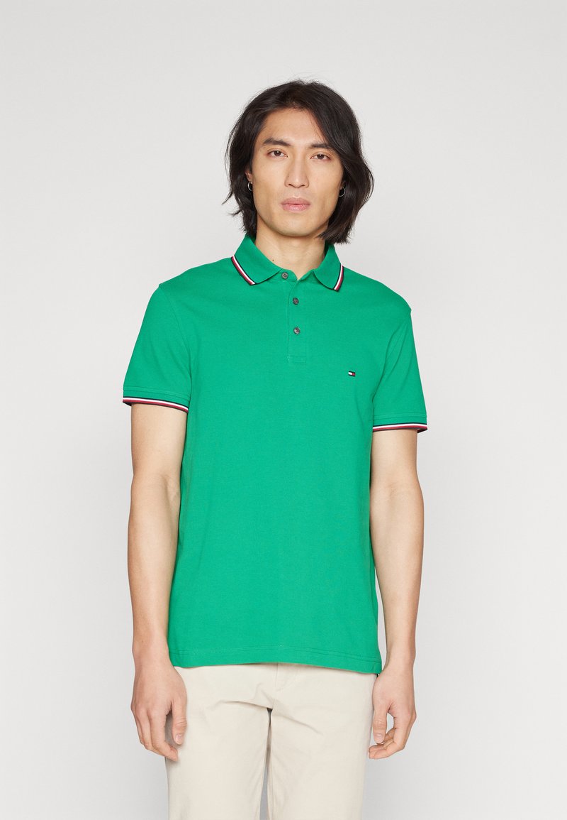 Tommy Hilfiger - TIPPED SLIM  - Poloshirts - olympic green, Forstør