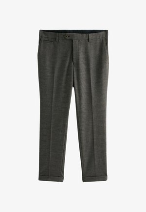 Next TAILORED TRIMMED TEXTURE REGULAR FIT - Öltönynadrág - brown