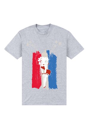 BETTY BOOP AMERICANA STARS FLAG - T-shirts print - light heather