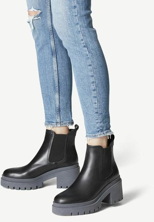 Bottines à plateau - mottled black