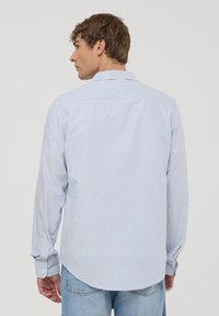 Terranova OXFORD A RIGHE - Camicia - var celeste