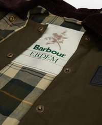 Barbour BARBOUR X ERDEM REVERSIBLE CLOVER SHOWERPROOF CAPE - Keep - khaki brown/ancient tartan green rose