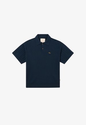 BLKVIS, RIB KNITTED POLO - Poloshirts - blueberry