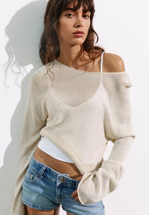 PULL&BEAR RUSTIC - JUMPER - Maglione - white