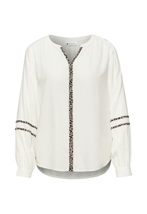 MIT TAPE-DETAILS - Langarmshirt - weiß