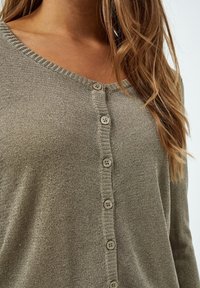Minus MINEW LAURA CARDIGAN - Kofta - wood smoke lurex