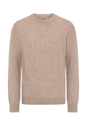 Striktrøje - beige solid