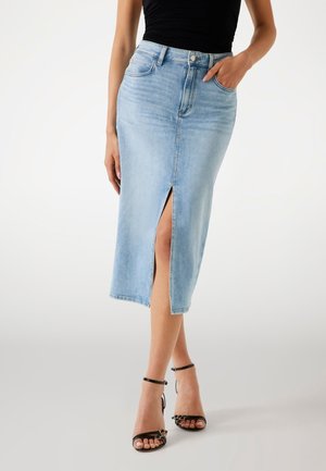 Guess MITTELLANGER - Pencil skirt - himmelblau