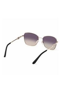 Occhiali da sole con lenti sfumate, montatura in metallo tono oro, puntali in acetato neri e naselli regolabili per il comfort.