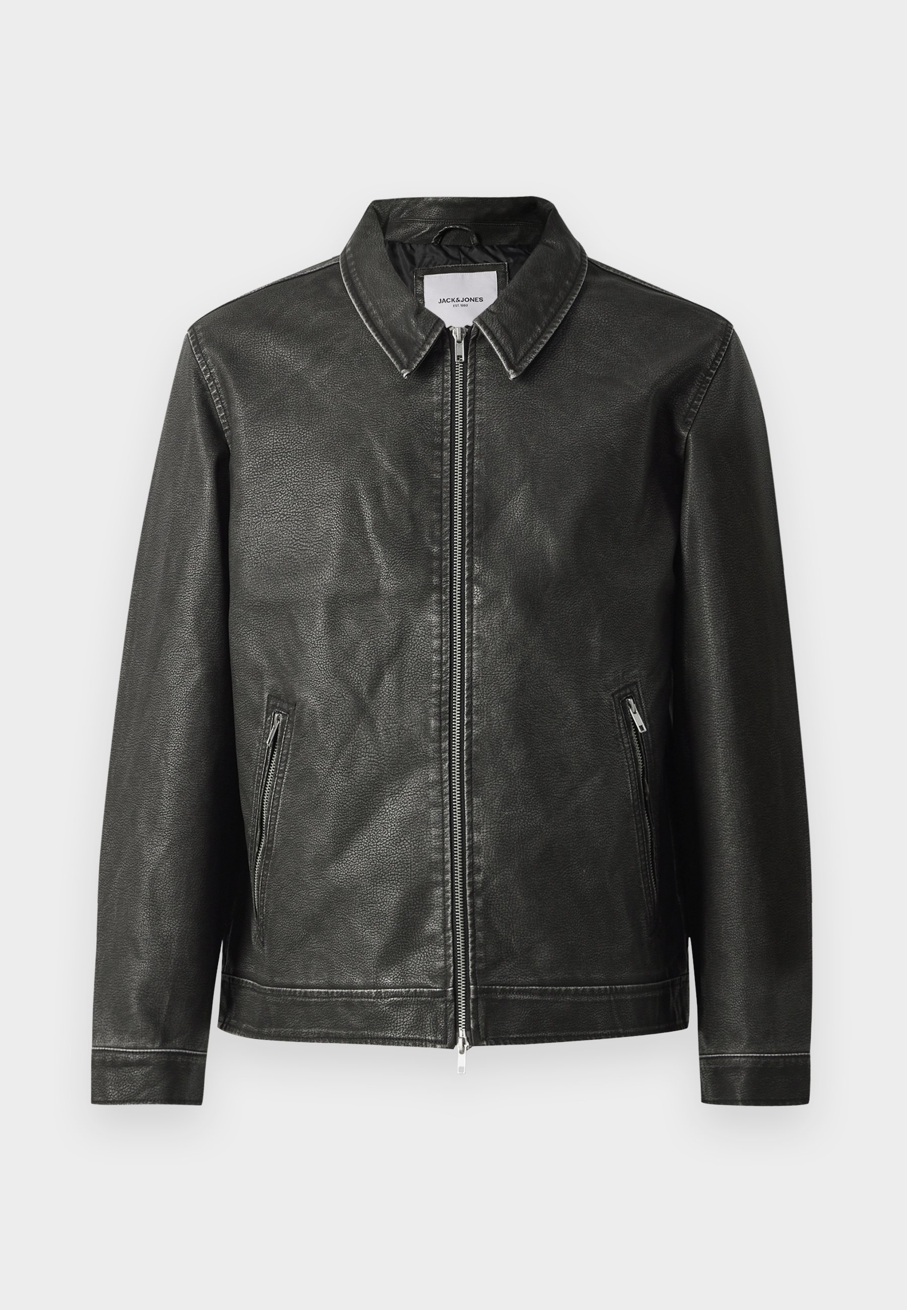 ＢＬＡＣＫ　ＪＡＣＫ Jack & Jones JJECASABLANCA JACKET - Faux leather jacket - black