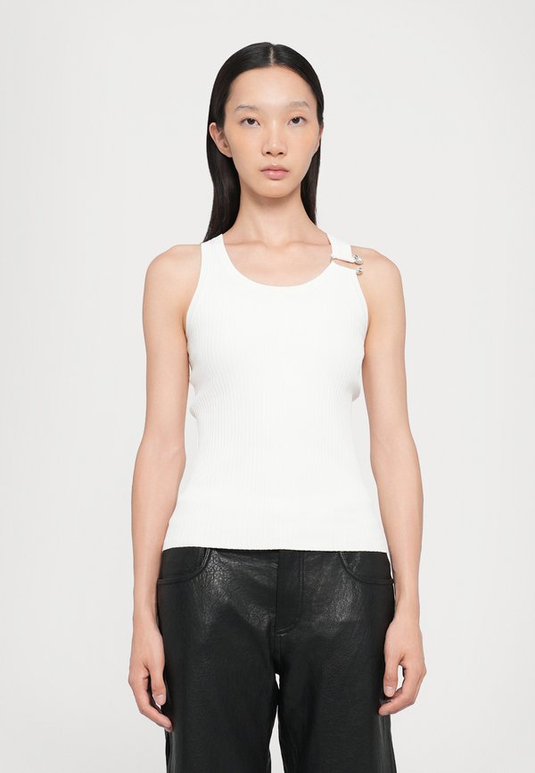 CRYSTAL BUCKLE DETAIL TANK - Top