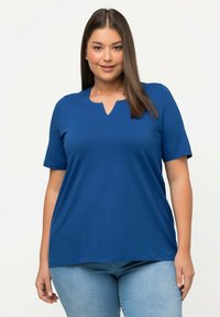 Ulla Popken A-LINIE HALBARM - Triko s potiskem - grey blue