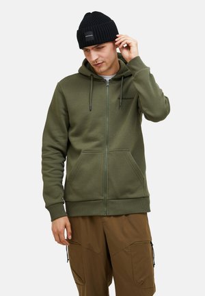 ORIGINAL SMALL LOGO - Sweater met rits - olive