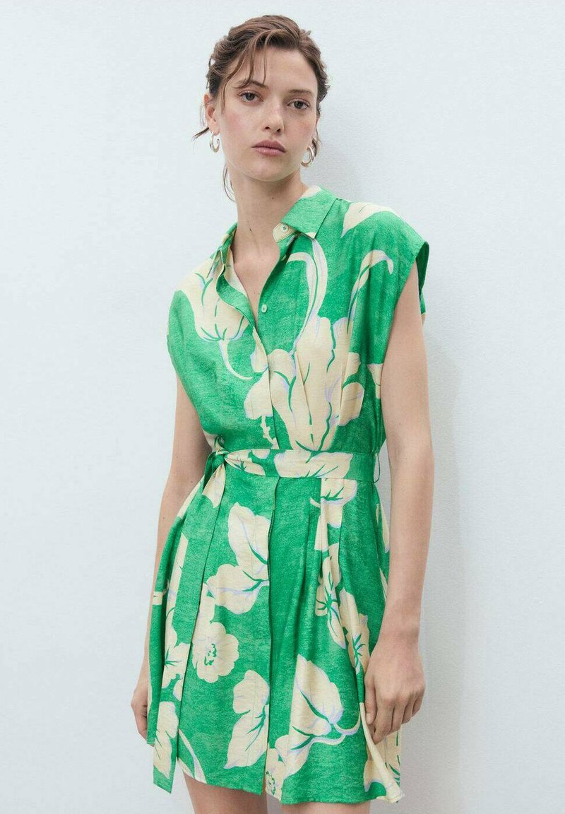 Mango - BELT PRINTED  - Shirt dress - green, Enlarge