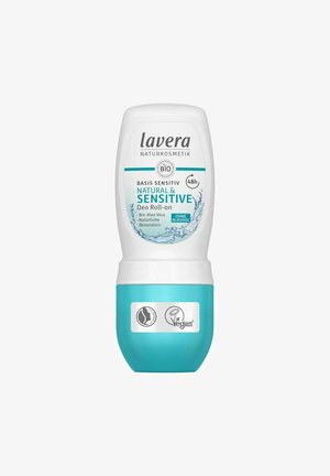 Lavera natürlicher und sensibler Roll-On-Deodorant mit Bio-Aloe Vera, mineralischen Inhaltsstoffen, vegan und alkoholfrei, 48 Stunden Schutz.