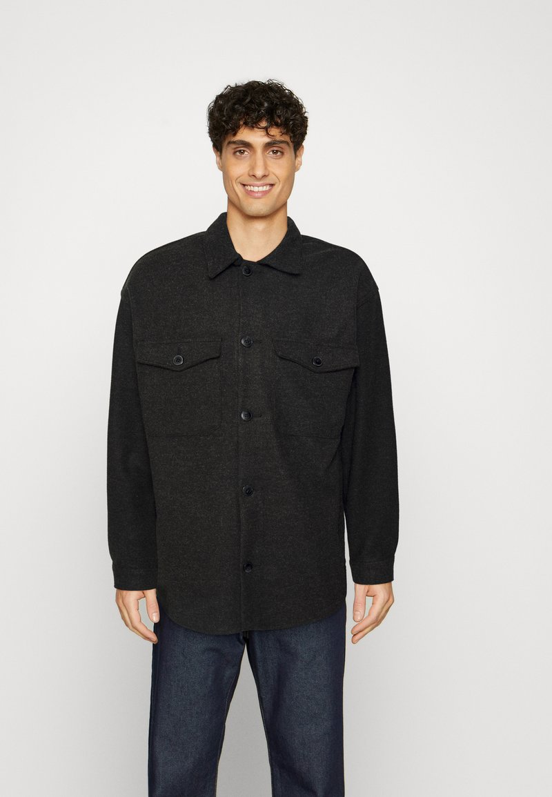 Jack & Jones JOROLLIE OVERSHIRT Light jacket black mélange/black