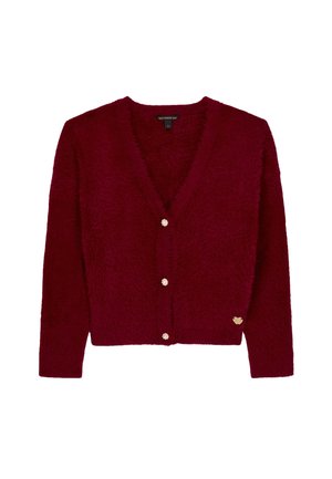 FLAUSCHIGER MIT V-AUSSCHNITT - Cardigan - rot