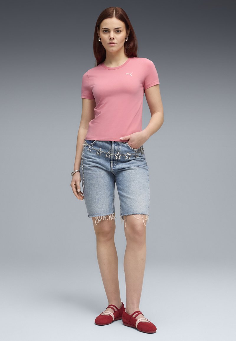Puma ESSENTIALS SLIM - Jednoduché tričko - wild pink