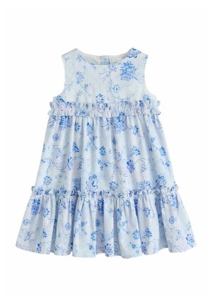 Next, TIERED SMOCK DRESS - Vestito casual - blue and white floral