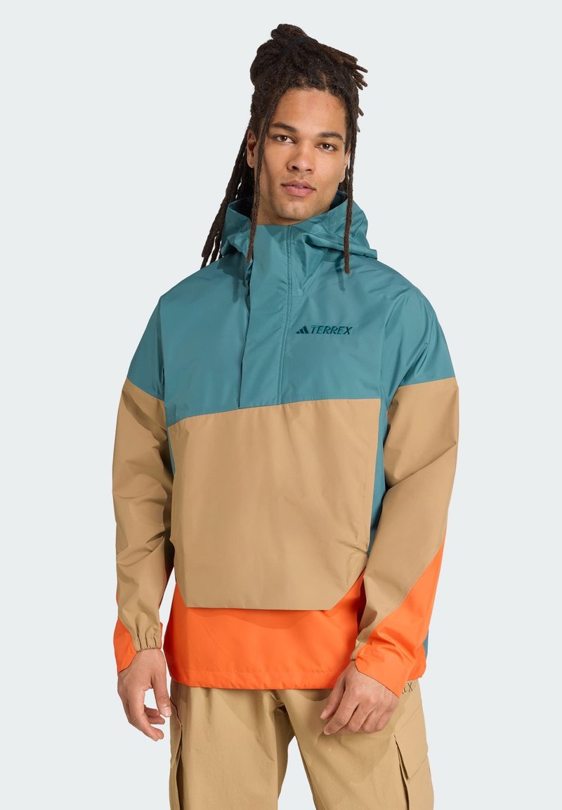 adidas Sportswear Outdoor jacket - preloved teal cardboard semi impact orange