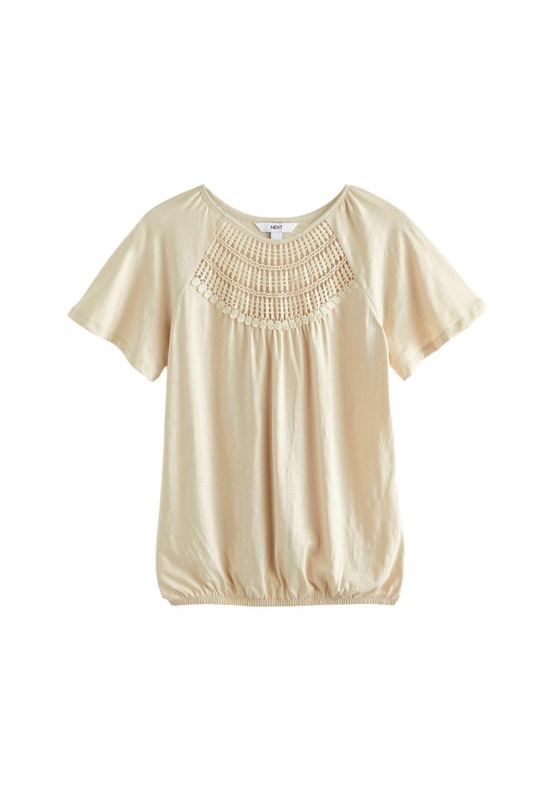 Next T-shirt print beige