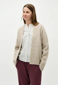 mbyM AXANE-M - Strickjacke - light taupe melange