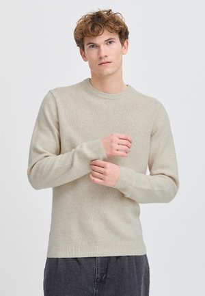 Casual Friday, KARL CREW NECK BOUNTY - Strickpullover - light sand melange