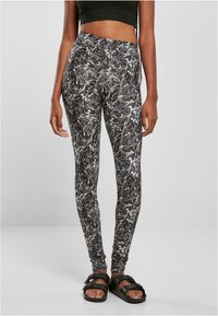 Urban Classics - SOFT AOP - Leggingsit - blackpaint Pienoiskuva 1