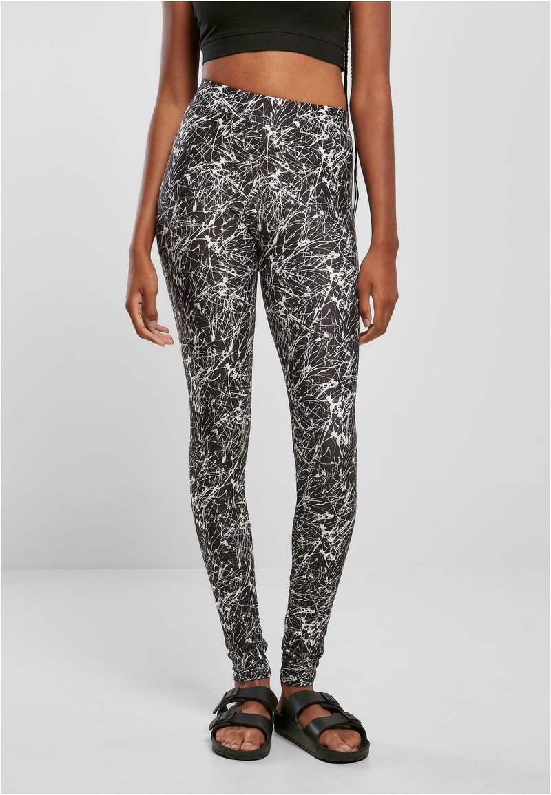 Urban Classics - SOFT AOP - Leggingsit - blackpaint, Suurenna