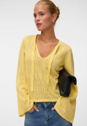 Vero Moda KNITTED PULLOVER VMAJOUR TOP - Striktrøje - anise flower