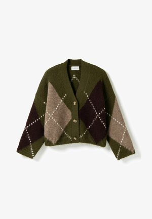 Noella, N-LAIANA KNIT CARDIGAN - Gilet - avocado green mix