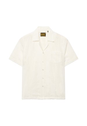 Superdry & Co, SUPERDRY HERITAGE BRODERIE SHORT SLEEVE SHIRT.. - Skjortebluser - off white