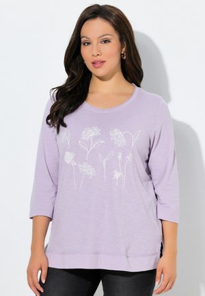 RAW-EDGED BOTANICAL GRAPHIC TEE - Maglietta a manica lunga - lavender