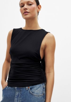 NA-KD, SOFT LINE DEEP BACK - Top - black