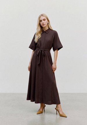 Vero Moda, VMNOELLA ANKLE SHIRT DRESS - Риза рокля - chocolate torte