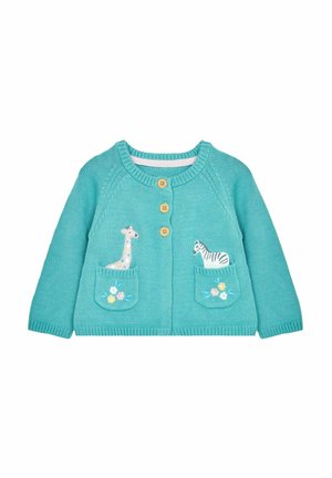 BUNNY APPLIQUE PET IN POCKET - REGULAR FIT - Neuletakki - duck egg blue safari animals