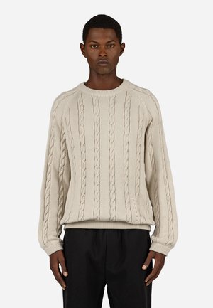 TROGIR CABLE KNIT SWEATER - Pullover - cozy beige