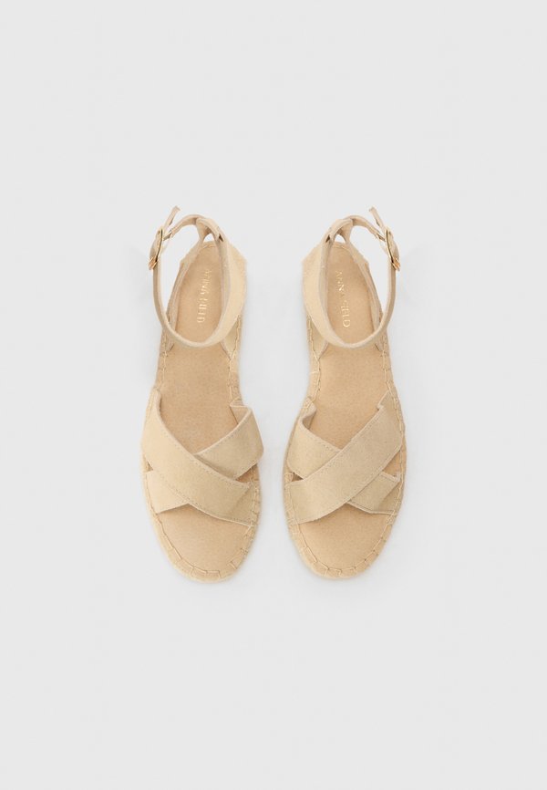 LEATHER - Ankle cuff sandals - beige3