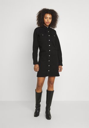 PCPERRY DRESS - Denim dress - black denim